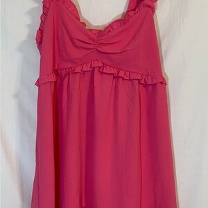 Timing Vibrant Pink Sleeveless Dress